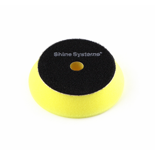 Круг полировочный антиголограммный желтый Shine Systems DA Foam Pad Yellow 130мм. SS560