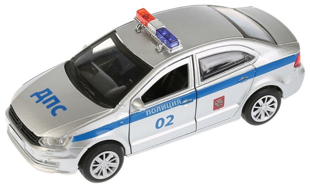 Полицейская машинка Технопарк VW Polo 12 см - фото №1