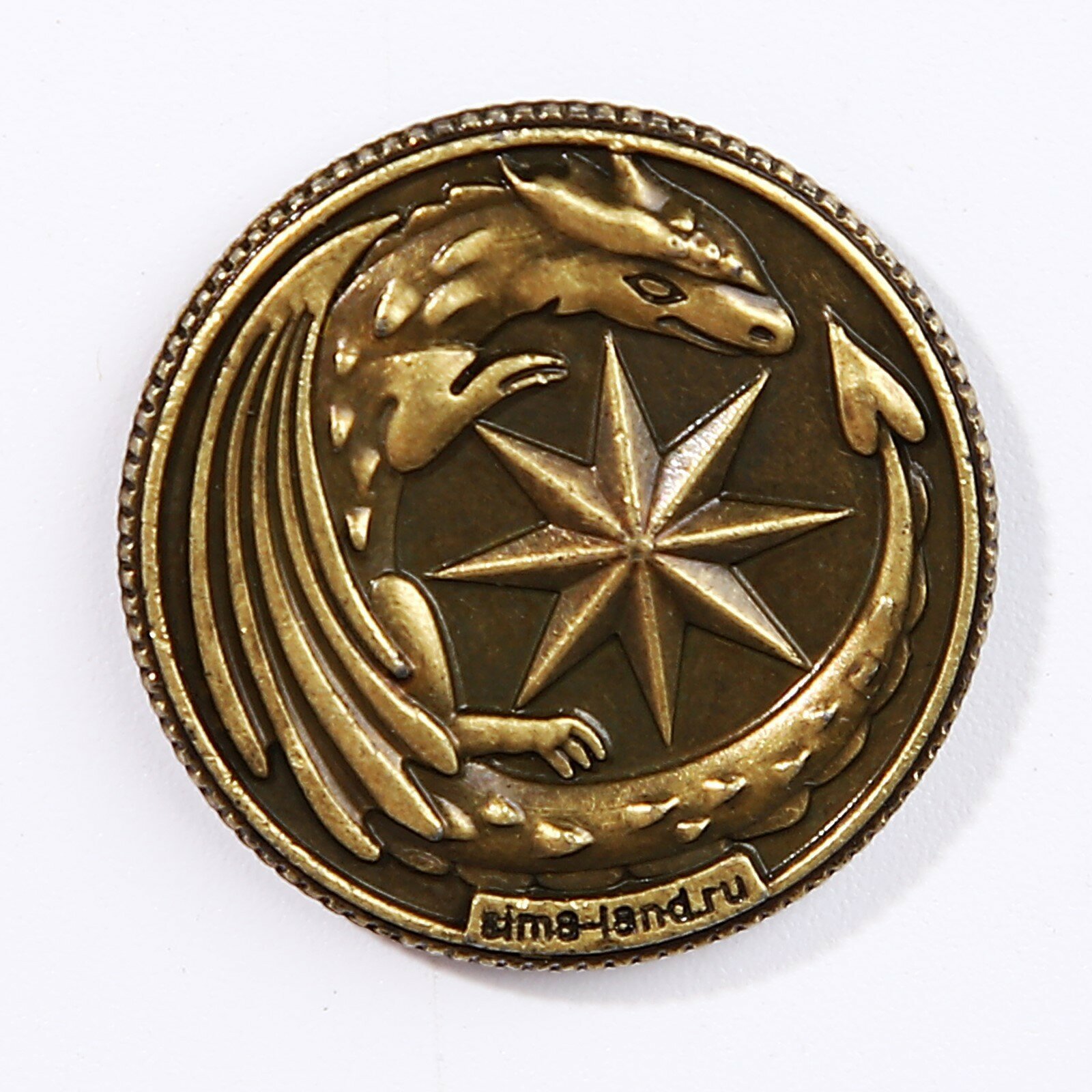 Монета гороскоп "Водолей", латунь, диам. 2, 5 см - фотография № 13