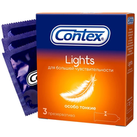 Презервативы Сontex "Lights" 3 шт. - гладкие, тонкие