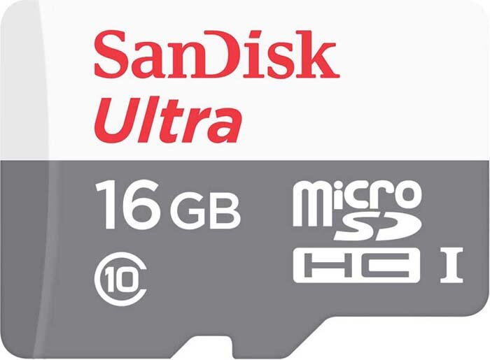 Карта памяти Sandisk microSDHC Class10 UHS-I Ultra Android 16GB, без адаптера