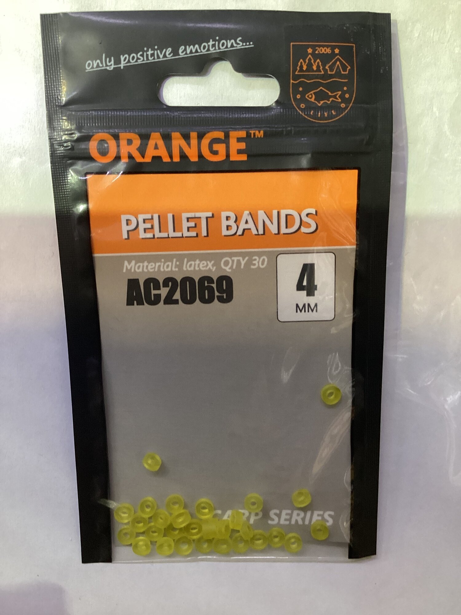 Резинка для пеллетса из латекса 4 мм Orange (Орандж) - Pellet Bands 30 шт