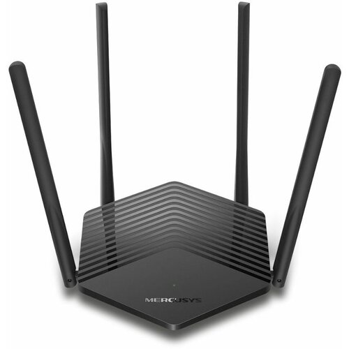 Wi-Fi роутер MERCUSYS MR60X, AX1500, черный mercusys mr80x ax3000 двухдиапазонный wi fi 6 роутер