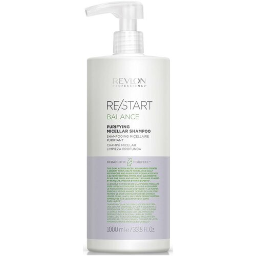 Шампунь для кожи головы очищающий Revlon Restart Balance Purifying Micellar Shampoo 1000 мл