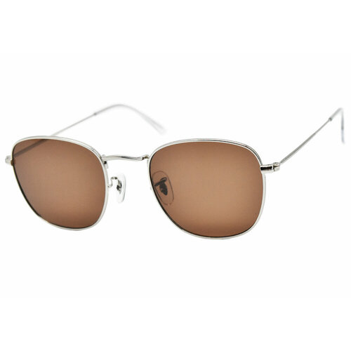 Солнцезащитные очки EIGENGRAU, коричневый, серебряный пальто i am studio размер l коричневый
