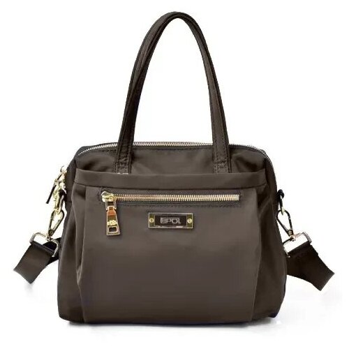 Сумка Epol, фактура гладкая, коричневый