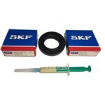 Комплект фирменных подшипников SKF 6205 / 6206 + сальник 37x66x9.5/12 + смазка, подходят для стиральной машины LG - изображение