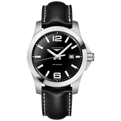 Наручные часы LONGINES Conquest, серебряный, черный