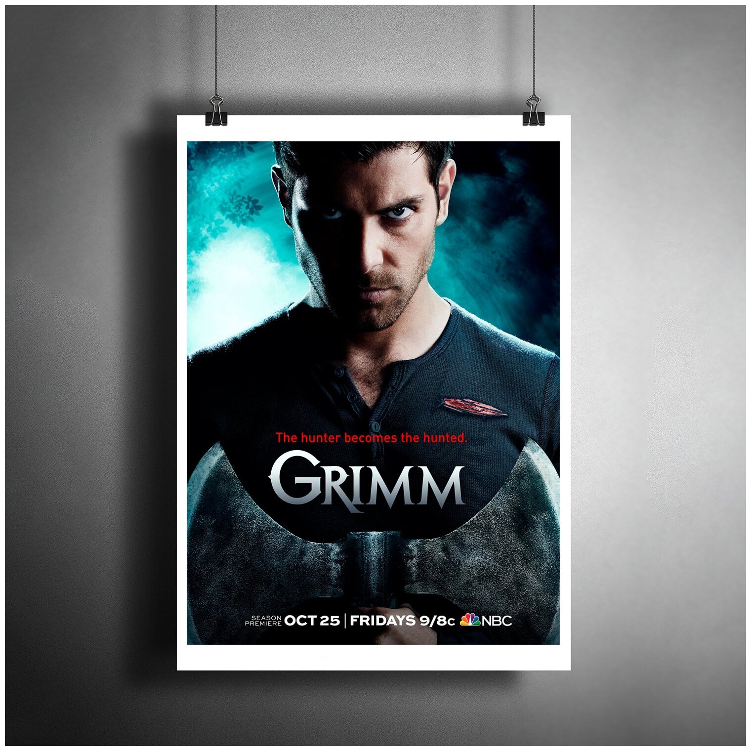 Постер плакат для интерьера "Сериал: Гримм. Grimm"/ Декор дома офиса комнаты A3 (297 x 420 мм)