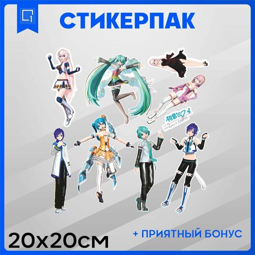 Набор наклеек стикеры на телефон аниме Вокалоид anime Vocaloid v2