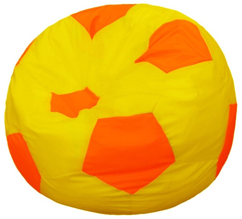 Кресло-мешок Мяч Пазитифчик желто-оранжевый (оксфорд) 80х80 см