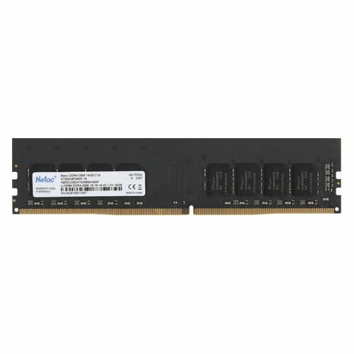 Оперативная память NETAC Basic NTBSD4P26SP-16 DDR4 - 1x 16ГБ 2666МГц, DIMM, Ret