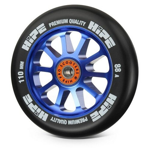 фото Колесо для самоката hipe 10spoke 110мм blue/black 1шт