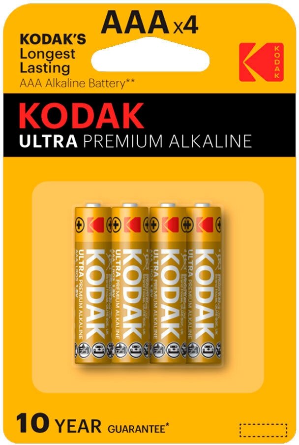 батарейка KODAK Ultra Digital LR03 AAА блистер 4шт - фото №1