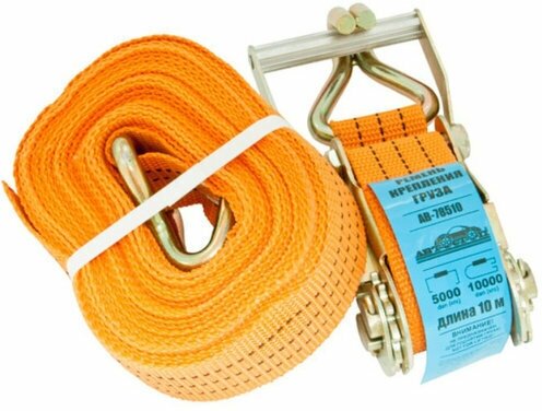 Стяжка для груза с храповиком 10000/5000кг 10м х 50мм AB-78510 автостоп