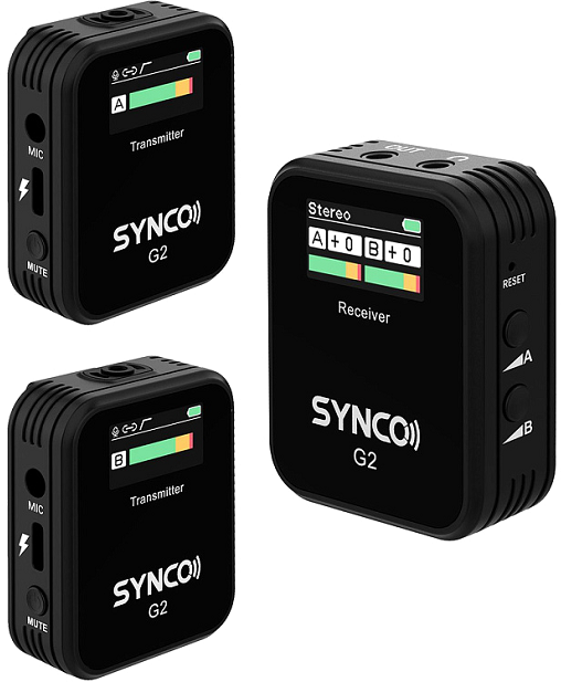 Радиосистема Synco G2(A2) RX+2TX, 2 передатчика + приемник, 3.5 мм TRS / TRRS