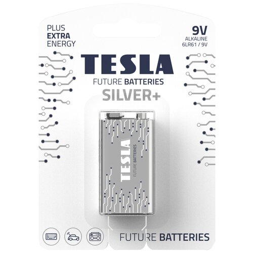 Батарейка щелочная Tesla 6LR61/Крона 9V, 1 шт батарейка tesla 9v recheargeable 1шт