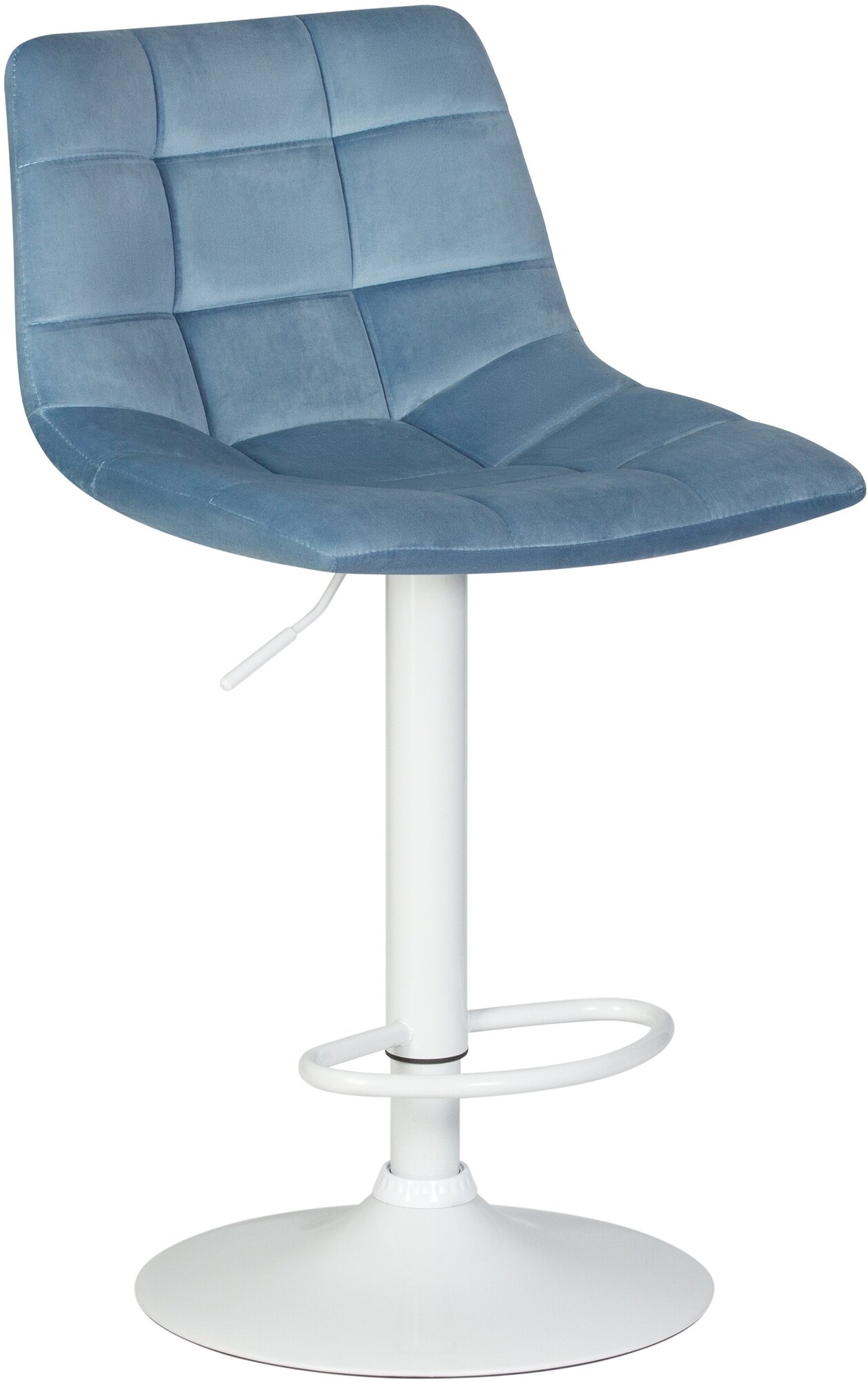 Барный стул Aiden пудрово-голубой велюр