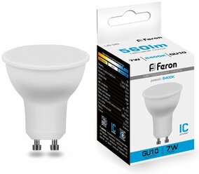 Лампа светодиодная Feron LB-26 25291, GU10, MR16, 7 Вт, 6400 К