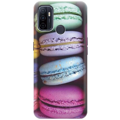 фото Cиликоновый чехол на oppo a53 (2020) / a32 / оппо а53 2020 / а32 с принтом "макаруны" gosso