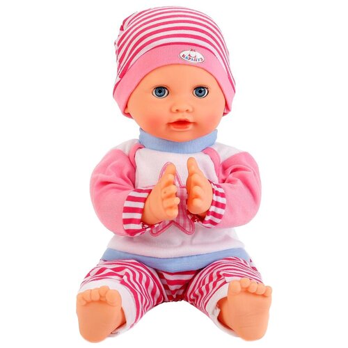 Интерактивная кукла Карапуз, 36 см, 68039E-RU разноцветный интерактивная кукла карапуз принцесса амелия с волшебной палочкой 36 см am68187 ru