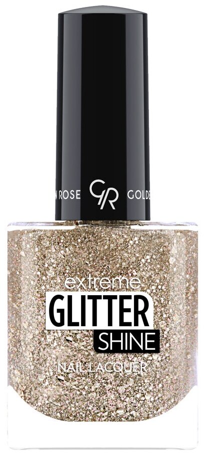 Лак для ногтей с эффектом геля Golden Rose extreme glitter shine nail lacquer 207