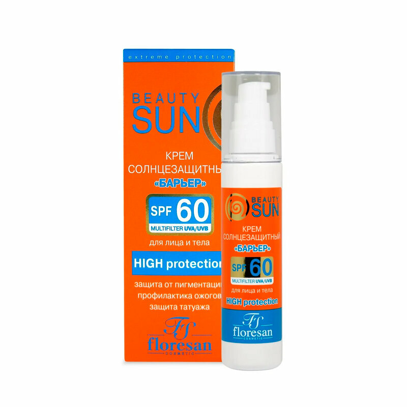 Солнцезащитный крем-барьер Floresan Beauty Sun SPF60 Hight Protection 75 мл