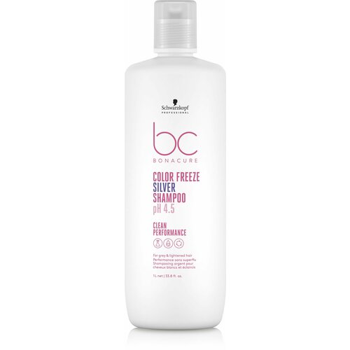 Schwarzkopf Professional Bonacure Clean Performance Color Freeze Silver - Шампунь нейтрализующий 1000 мл schwarzkopf professional bonacure clean performance color freeze silver шампунь нейтрализующий 1000 мл