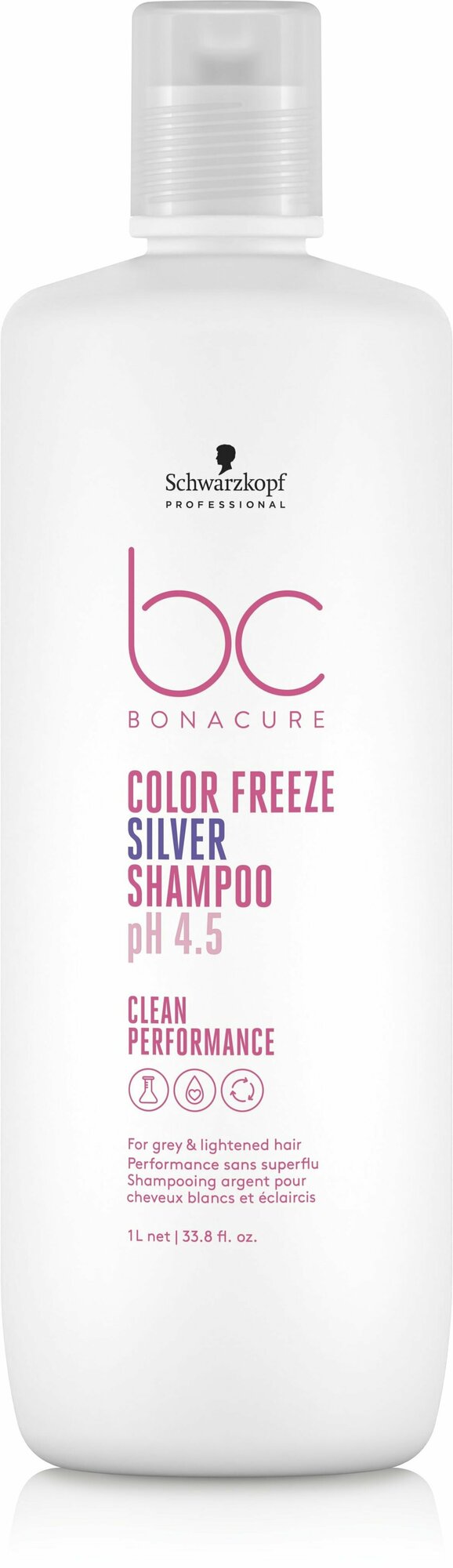 Schwarzkopf Professional Bonacure Clean Performance Color Freeze Silver - Шампунь нейтрализующий 1000 мл