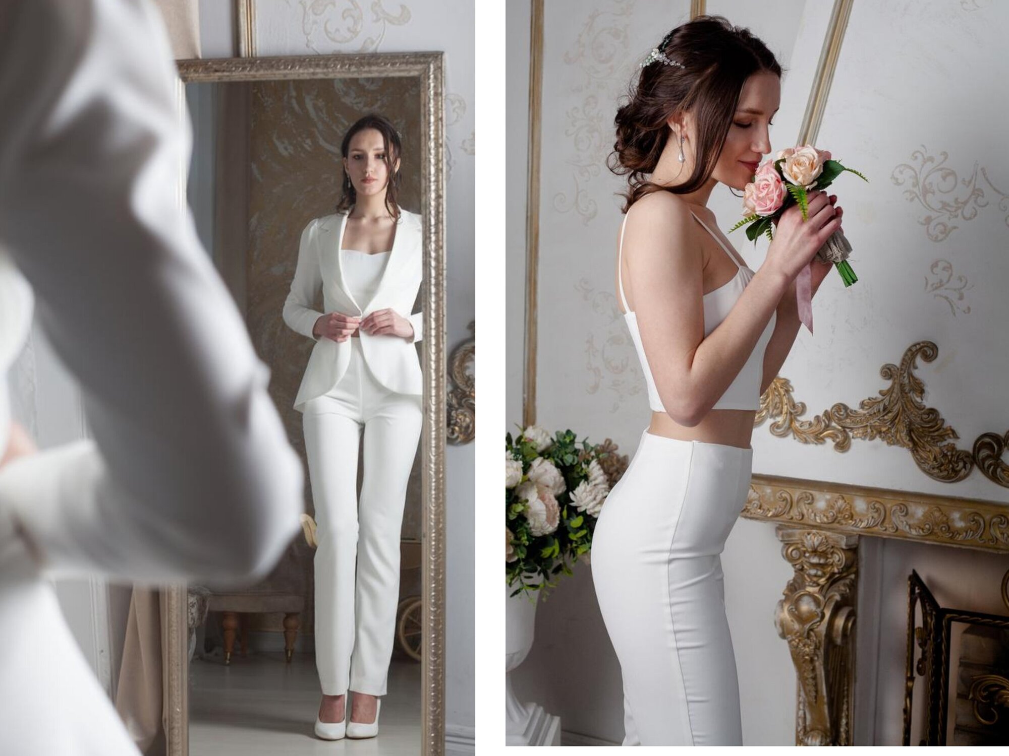 Белое Платье Пиджак На Свадьбу фото 9