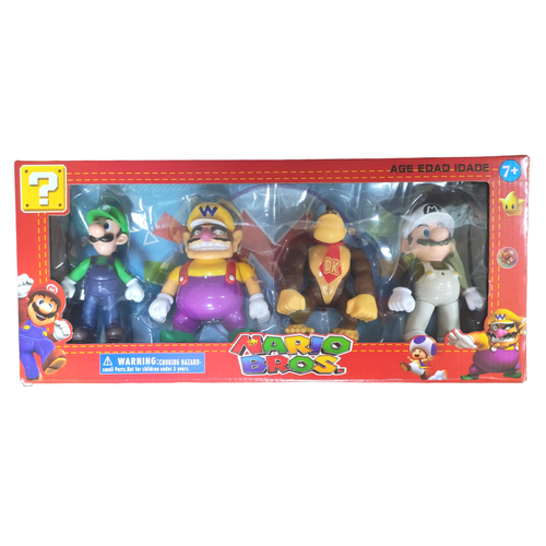 Набор фигурок Марио 4 штуки по 11,5 СМ super mario 9cm cars model figure mario bros luigi peach toad donkey kong child toys ornaments anime cartoons dolls kids gifts