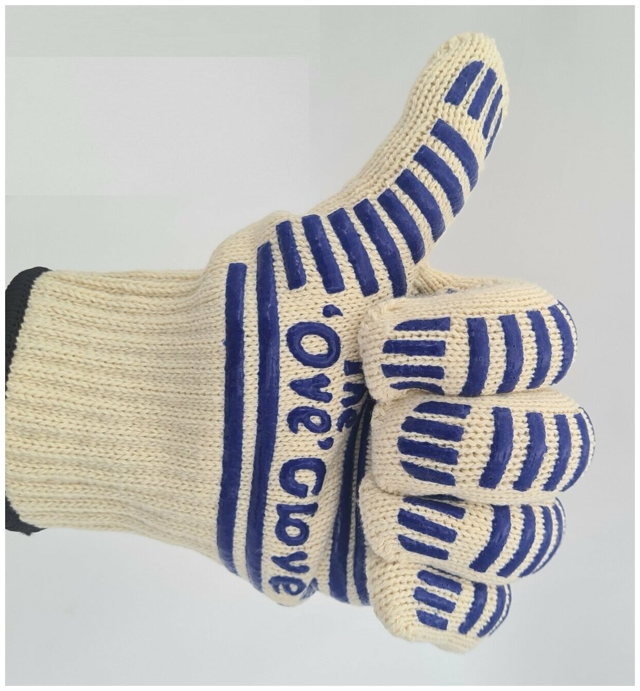 Перчатки 2ШТ жаропрочные, термоустойчивые белые для Сварки, гриля, духовки, мангала - фотография № 3