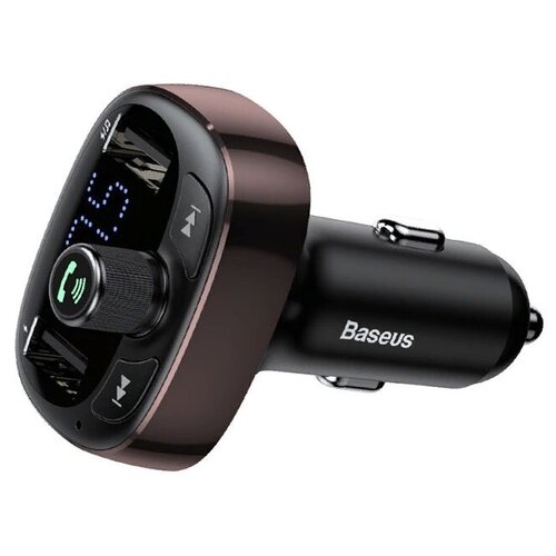 FM-трансмиттер Baseus T typed Bluetooth MP3 charger with car holder серебристый