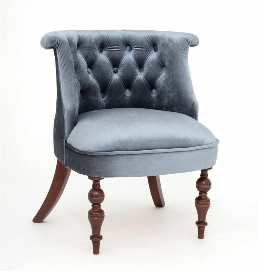 фото Кресло RB Бархат темный тон / 25 - грязно-голубой