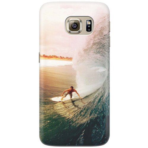 фото Cиликоновый чехол на samsung galaxy s6 edge / самсунг с6 эдж с принтом "серфер" gosso