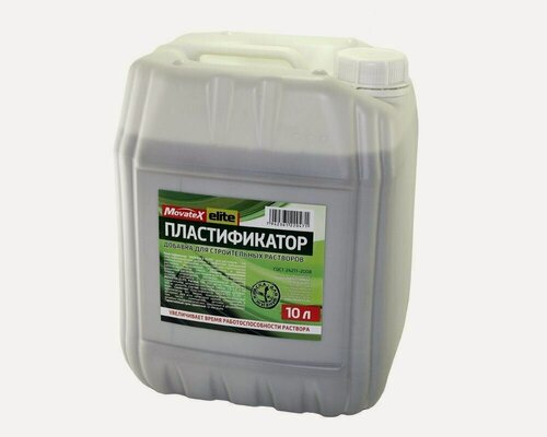 Изображение товара Movatex Пластификатор elite добавка для строительных растворов 10 л Т31834