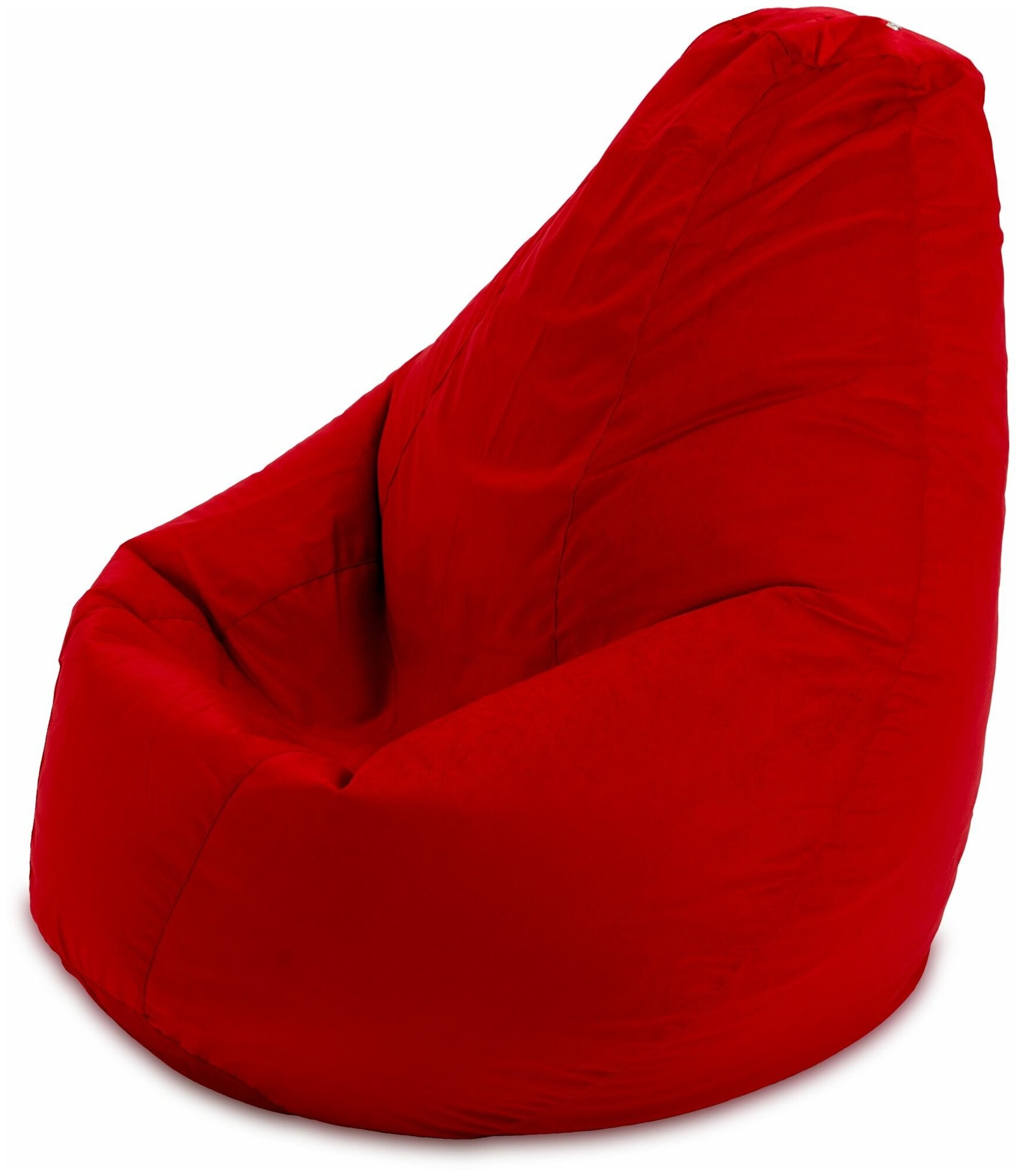Кресло-мешок "Груша", XXL (135x100), велюр, Красный - фотография № 3