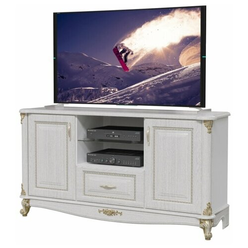 Тумба ТВ Да Винчи ГД-03 цвет патина белый