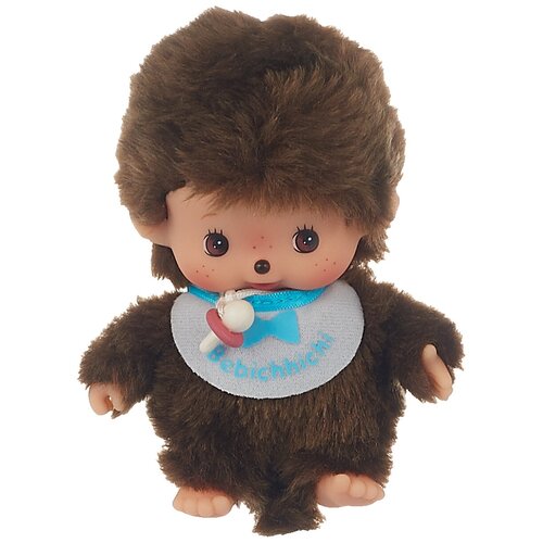 Кукла Monchhichi Bebichhichi Мальчик в голубом слюнявчике, 15 см, 235540