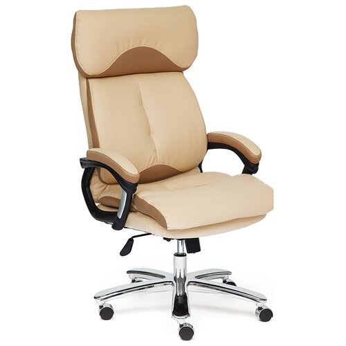 фото Компьютерное кресло tetchair grand для руководителя, обивка: текстиль/искусственная кожа, цвет: бежевый/бронзозый