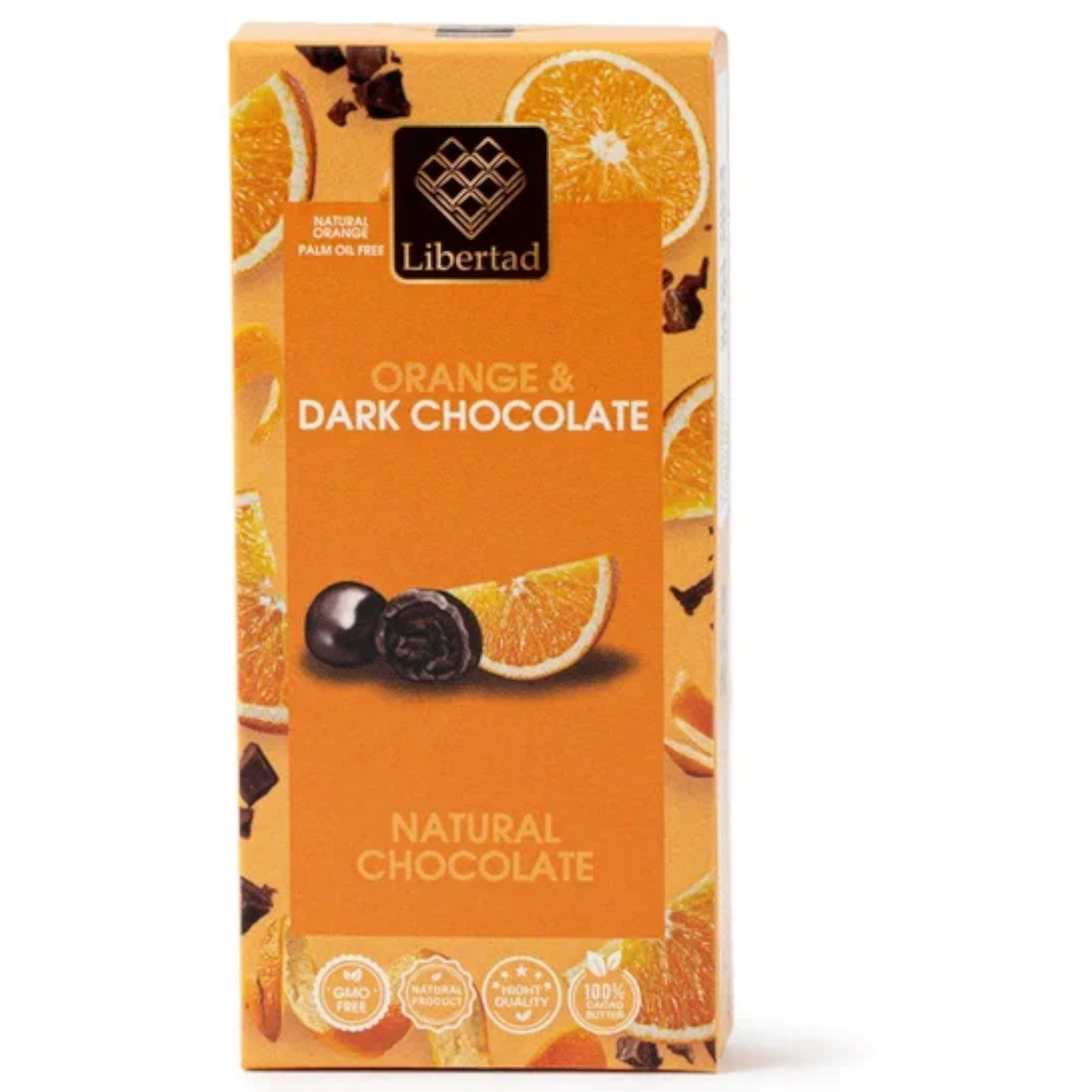 Апельсиновая корочка Libertad Raicing Drops в темном шоколаде 55% какао 25гр Х 4 шт