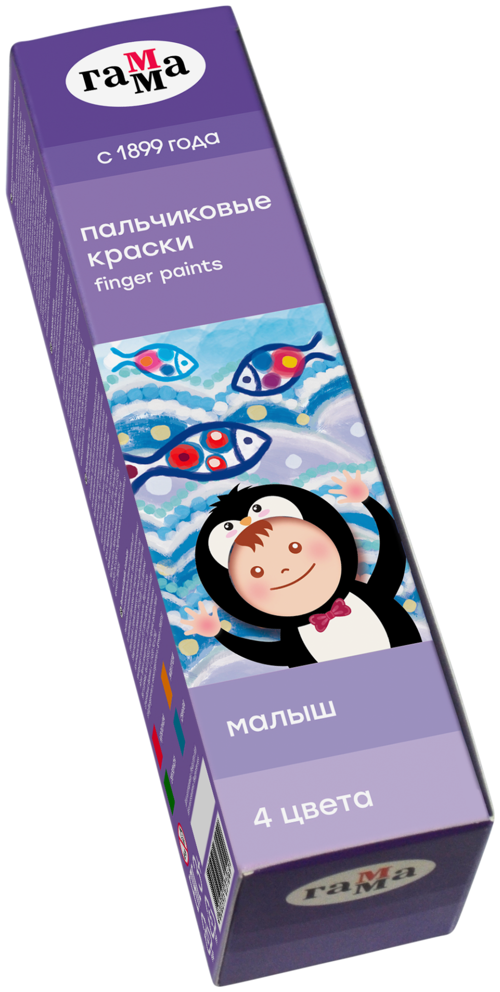 Краски пальчиковые "Малыш" (4 цвета, 40 мл) (2908191) ГАММА - фото №5