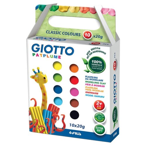 Пластилин Giotto Palplume, 10 цветов по 20 г (512900)