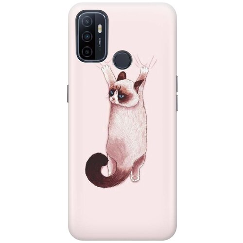фото Cиликоновый чехол на oppo a53 (2020) / a32 / оппо а53 2020 / а32 с принтом "недовольный кот" gosso
