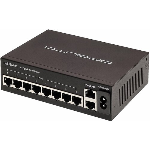 POE коммутатор 8 POE 8023afat 2 Uplink порта NVRLAN 100 Мбитс 328300₽