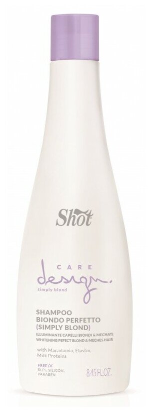 Shot шампунь Care Design Biondo Perfetto (Simply Blond) Превосходный Блонд, 250 мл