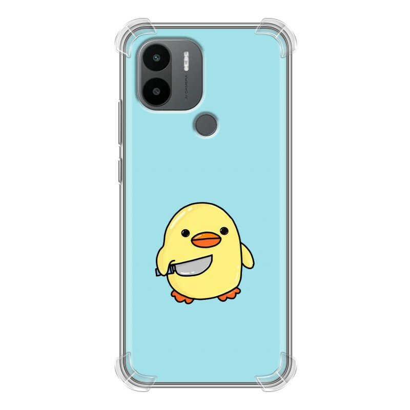 Дизайнерский силиконовый с усиленными углами чехол для Редми А1 Плюс / Xiaomi Redmi A1 Plus Утенок с ножом злой