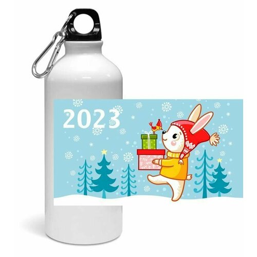 фото Спортивная бутылка год кролика №2 goodbrelok