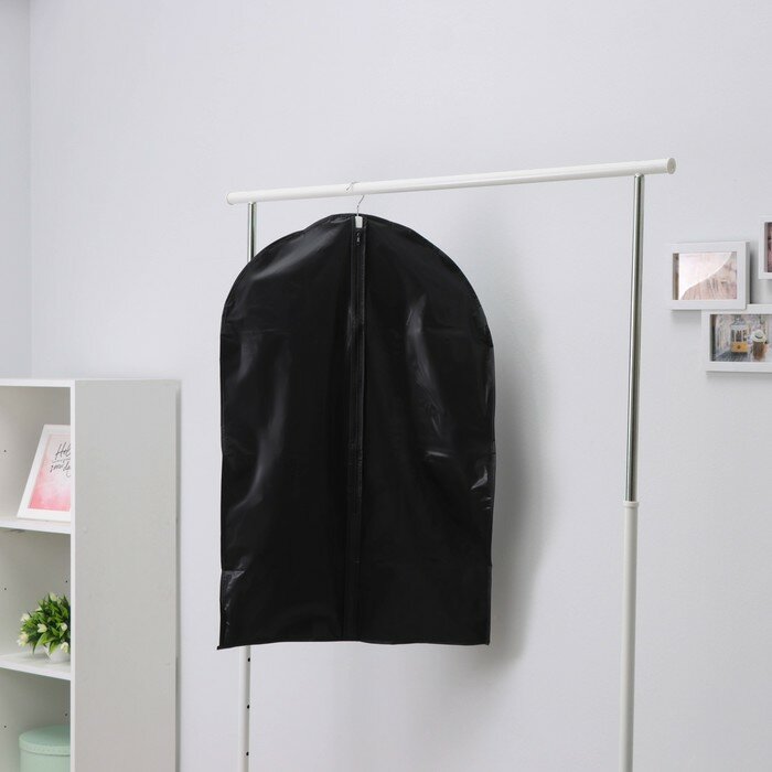 Чехол для одежды, 60х90 см, PEVA, черный