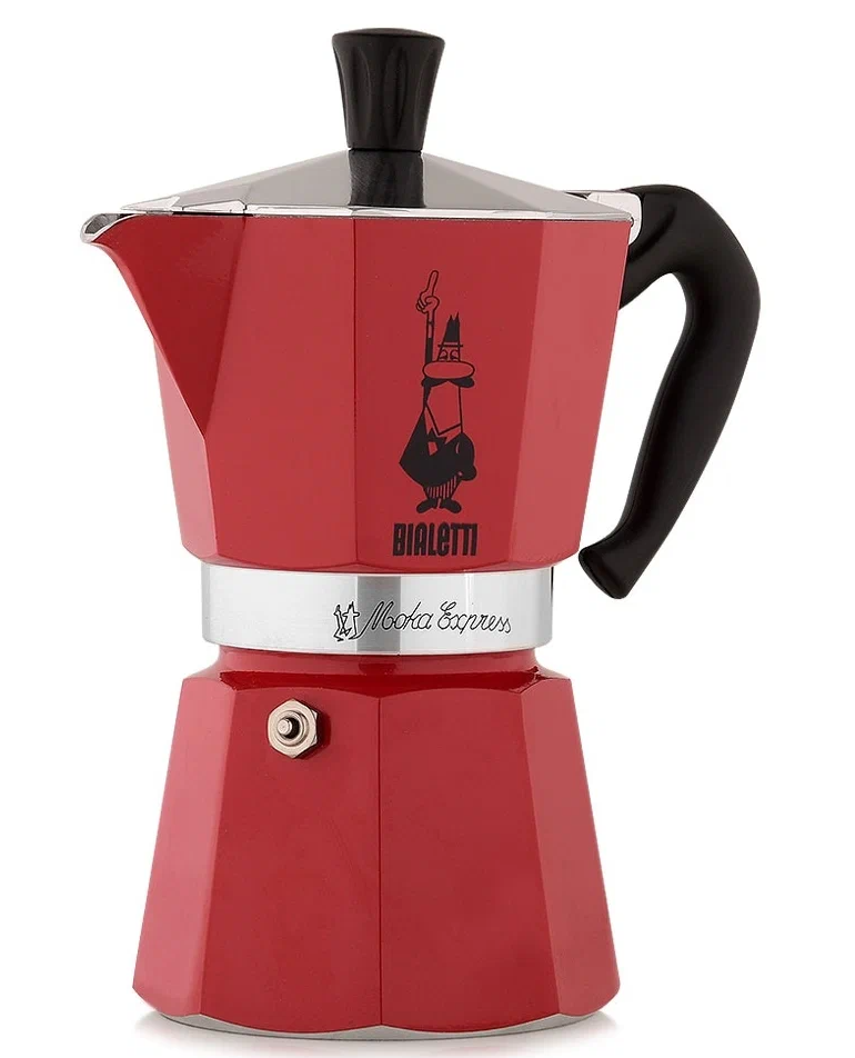 Гейзерная кофеварка Bialetti Moka Express (6 чашек) 270 мл 270 мл красный